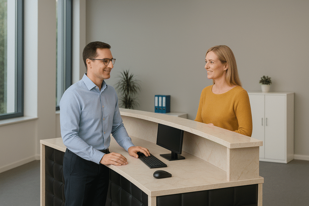 C-plus-diffusion - Comment installer une banque d'accueil ergonomique pour améliorer le bien-être de vos employés ? - Featured Image 1