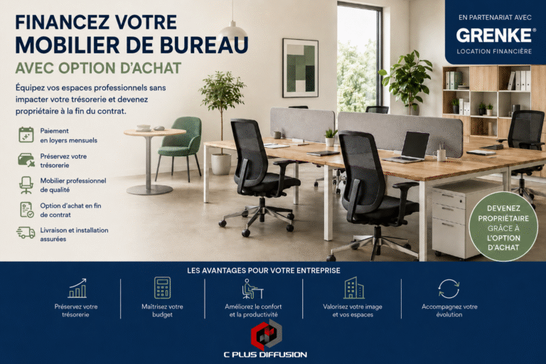 C-plus-diffusion - Financement du mobilier de bureau avec option d’achat : aménagez vos espaces sans bloquer votre trésorerie avec la solution Grenke - Featured Image 1